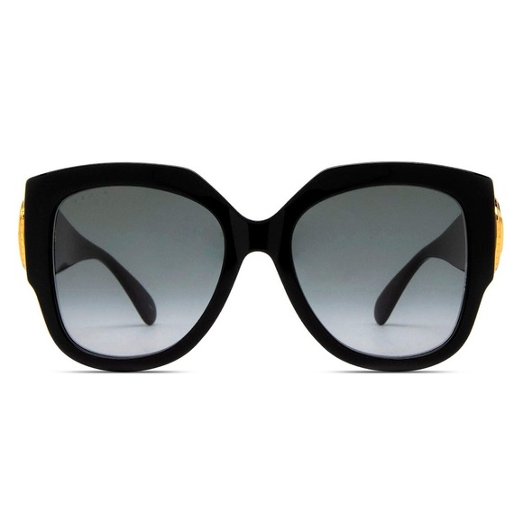 NEW GUCCI SQUARE SUNGLASSES GUCCI GG1407S 001 BLACK GREY EYEWEAR - Picture 2 of 3